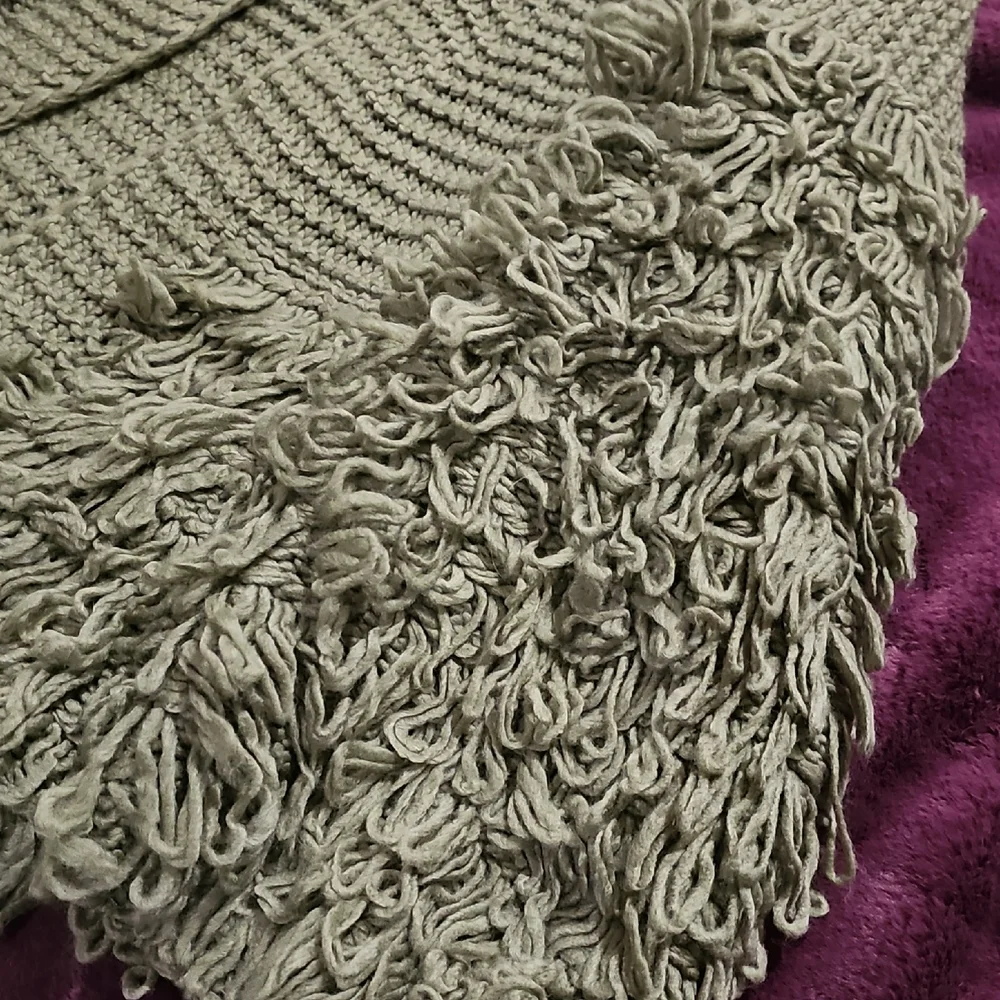 MACARON Olive Fringed Cardigan - Picture 2 of 4